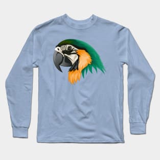 Parrot Green Feather Long Sleeve T-Shirt